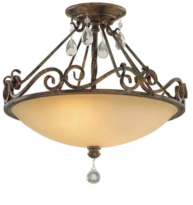 Elstead Lighting Chateau Deckenlampe 2x60 W braun FE-CHATEAU-SF
