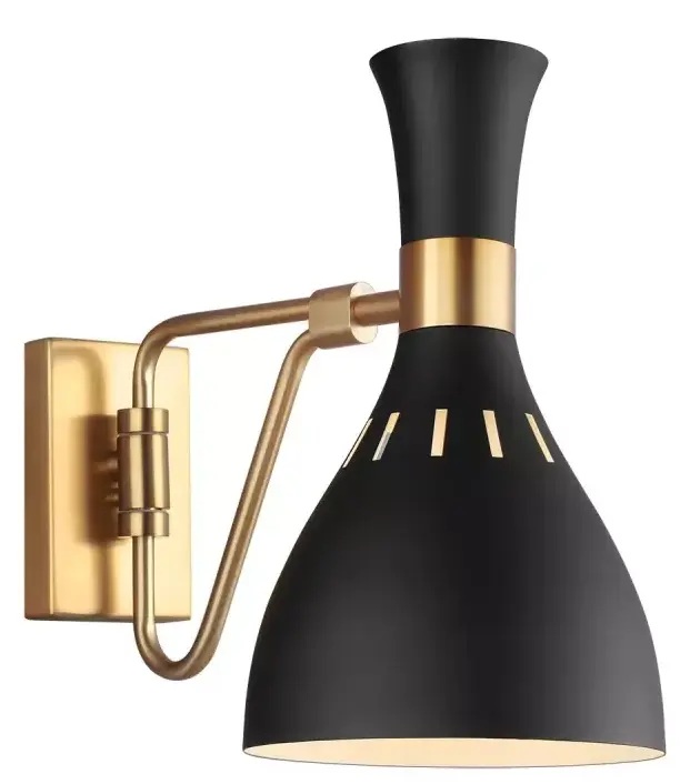 Elstead Lighting Joan Wandleuchte 1x60 W schwarz-messing FE-JOAN1-MB