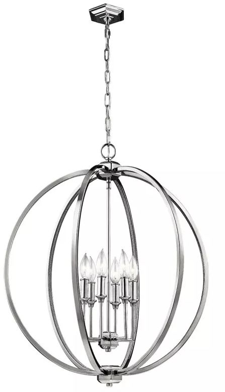 Elstead Lighting Corinne Pendelleuchte 6x60 W nickel FE-CORINNE-6P-L
