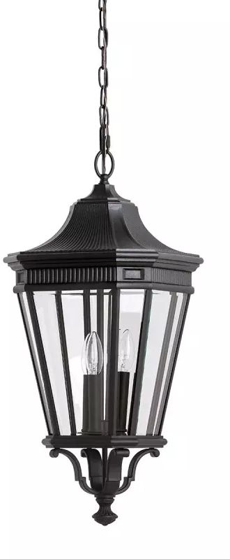 Elstead Lighting Cotswold Lane Hängelampe für den Außenbereich 3x60 W schwarz FE-COTSLN8-L-BK