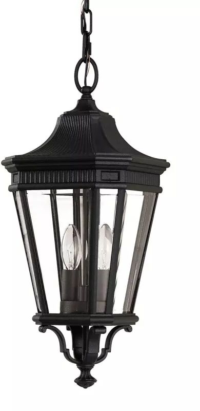 Elstead Lighting Cotswold Lane Hängelampe für den Außenbereich 2x60 W schwarz FE-COTSLN8-M-BK