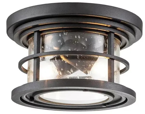 Elstead Lighting Lighthouse Deckenleuchte für den Außenbereich 2x60 W schwarz FE-LIGHTHOUSE-F-BLK