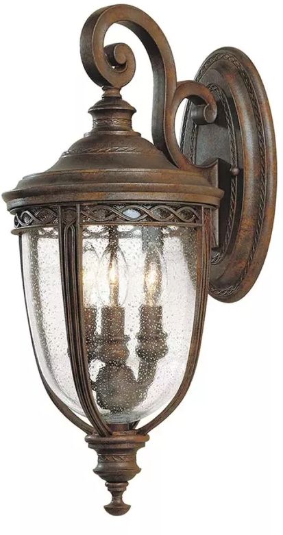 Elstead Lighting English Bridle Außenwandleuchte 3x60 W braun FE-EB2-M-BRB