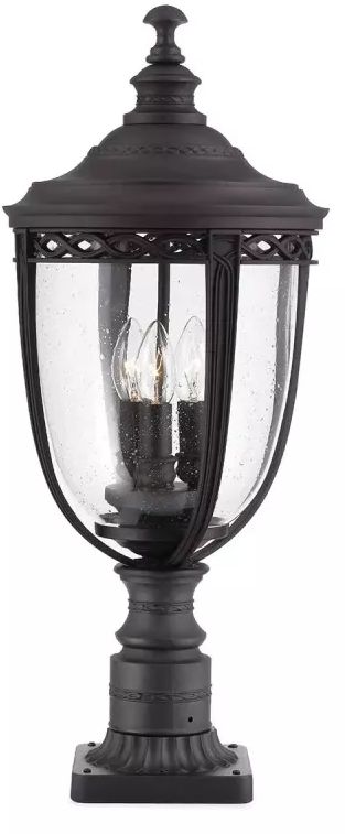 Elstead Lighting English Bridle Außenwandleuchte 3x60 W schwarz FE-EB3-L-BLK