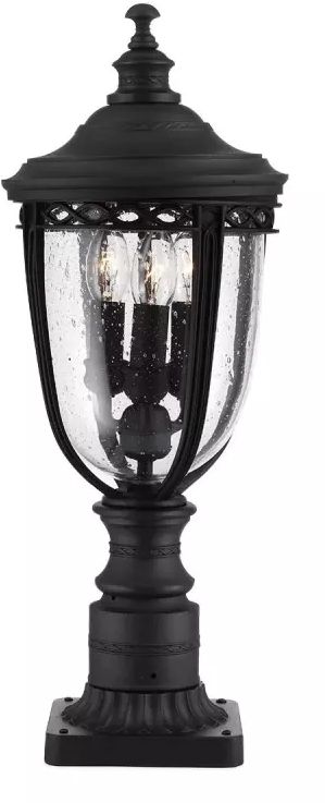 Elstead Lighting English Bridle Stehleuchte für den Außenbereich 3x60 W schwarz FE-EB3-M-BLK