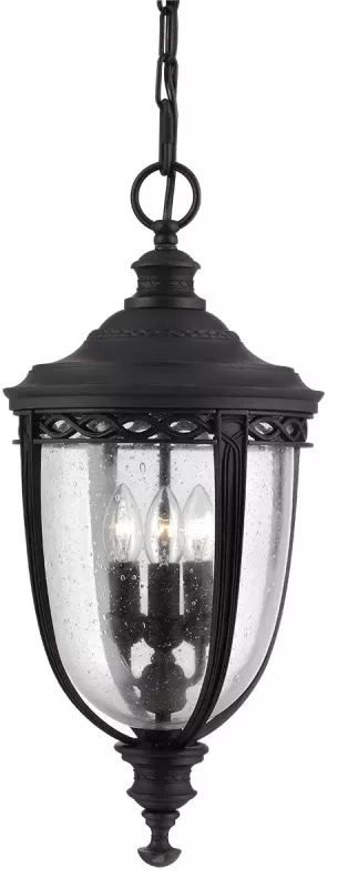 Elstead Lighting English Bridle Hängelampe für den Außenbereich 3x60 W schwarz FE-EB8-L-BLK