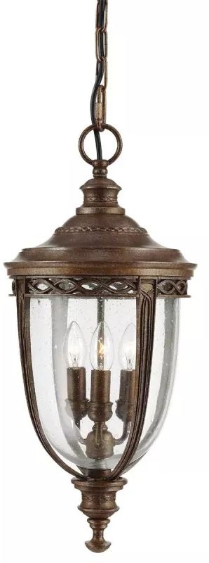 Elstead Lighting English Bridle Hängelampe für den Außenbereich 3x60 W braun FE-EB8-L-BRB