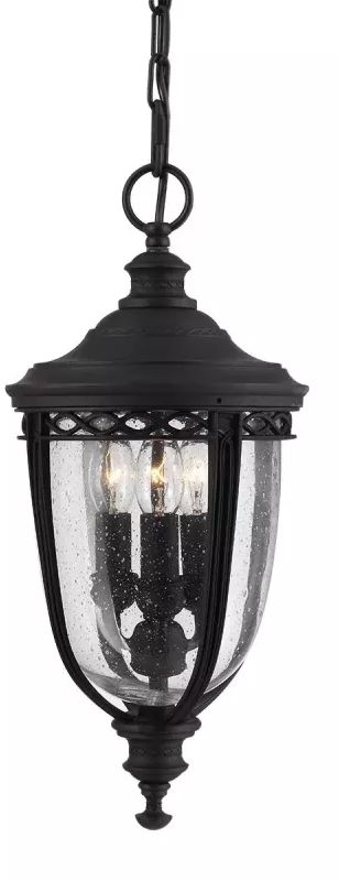 Elstead Lighting English Bridle Hängelampe für den Außenbereich 3x60 W schwarz FE-EB8-M-BLK