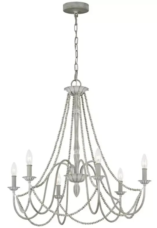 Elstead Lighting Maryville Pendelleuchte 6x60 W grau/aschfarben FE-MARYVILLE6