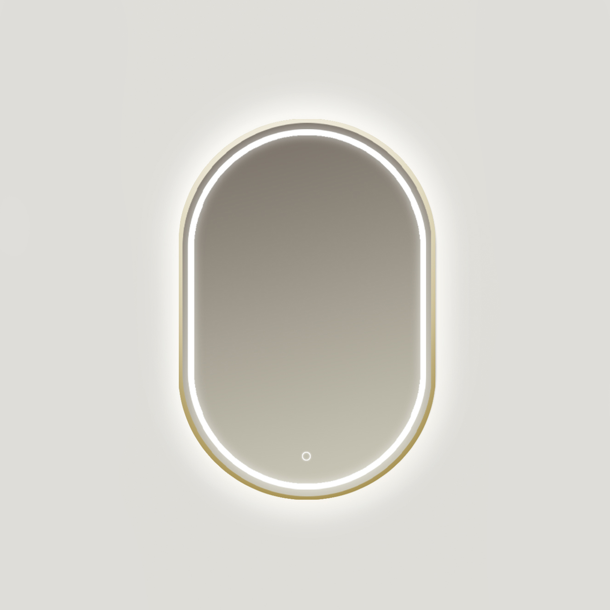 Ars Longa Eclisse Spiegel 60x90 cm oval mit Beleuchtung gold LED-ECLISSE6090-Z