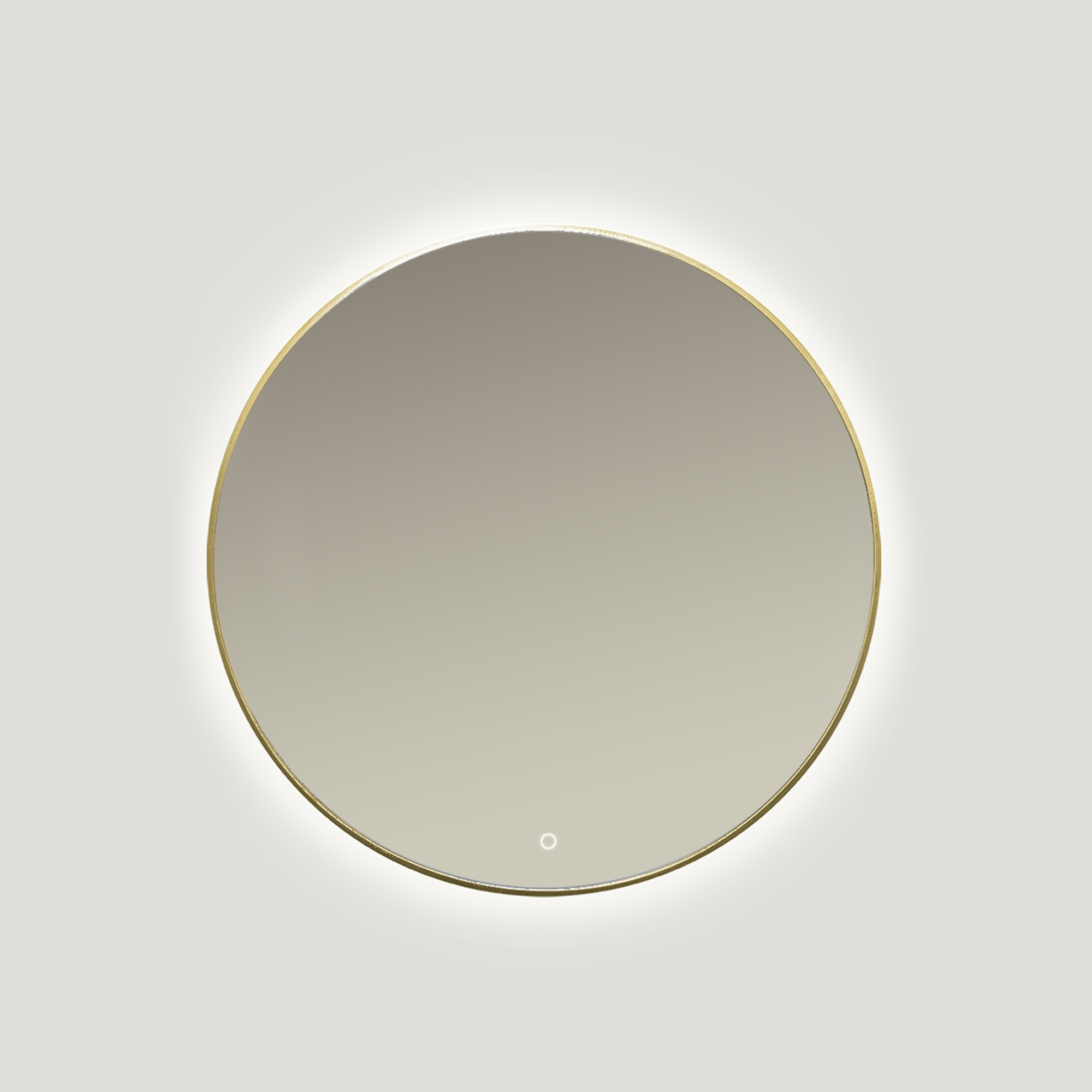 Ars Longa Lumio Spiegel 80x80 cm rund mit Beleuchtung gold LED-LUMIO80-Z