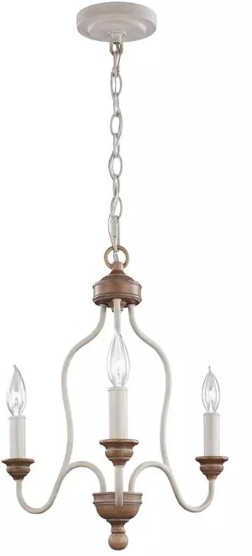 Elstead Lighting Hartsville Pendelleuchte 3x40 W weiß-holz FE-HARTSVILLE3