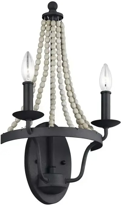 Elstead Lighting Nori Wandleuchte 2x40 W holz FE-NORI2-DWZ