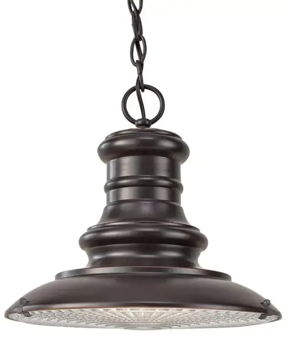 Elstead Lighting Redding Station Pendelleuchte 1x60 W braun FE-REDDING8-M-RB