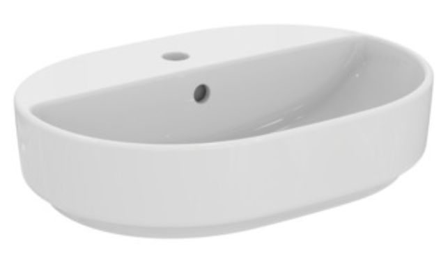 Ideal Standard i.Life O Waschbecken 55x40 cm oval Aufsatzwaschbecken weiß T573401