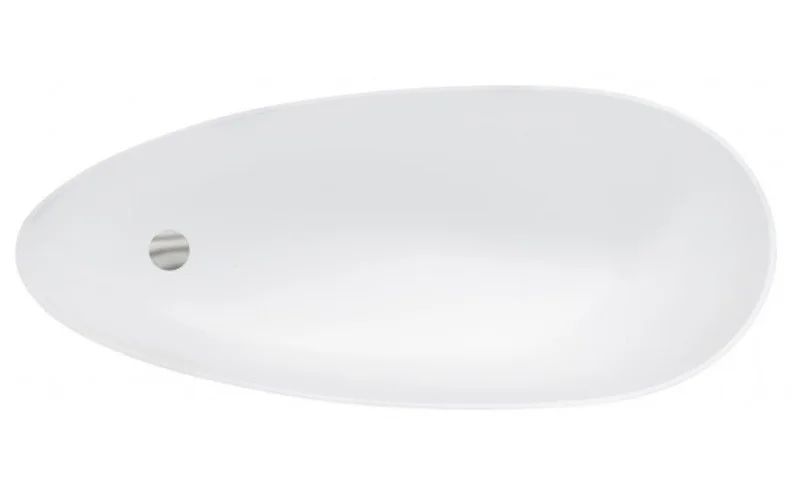 Besco Keya Freistehende Badewanne 165x71 cm oval weiß #WMD-165-KKW