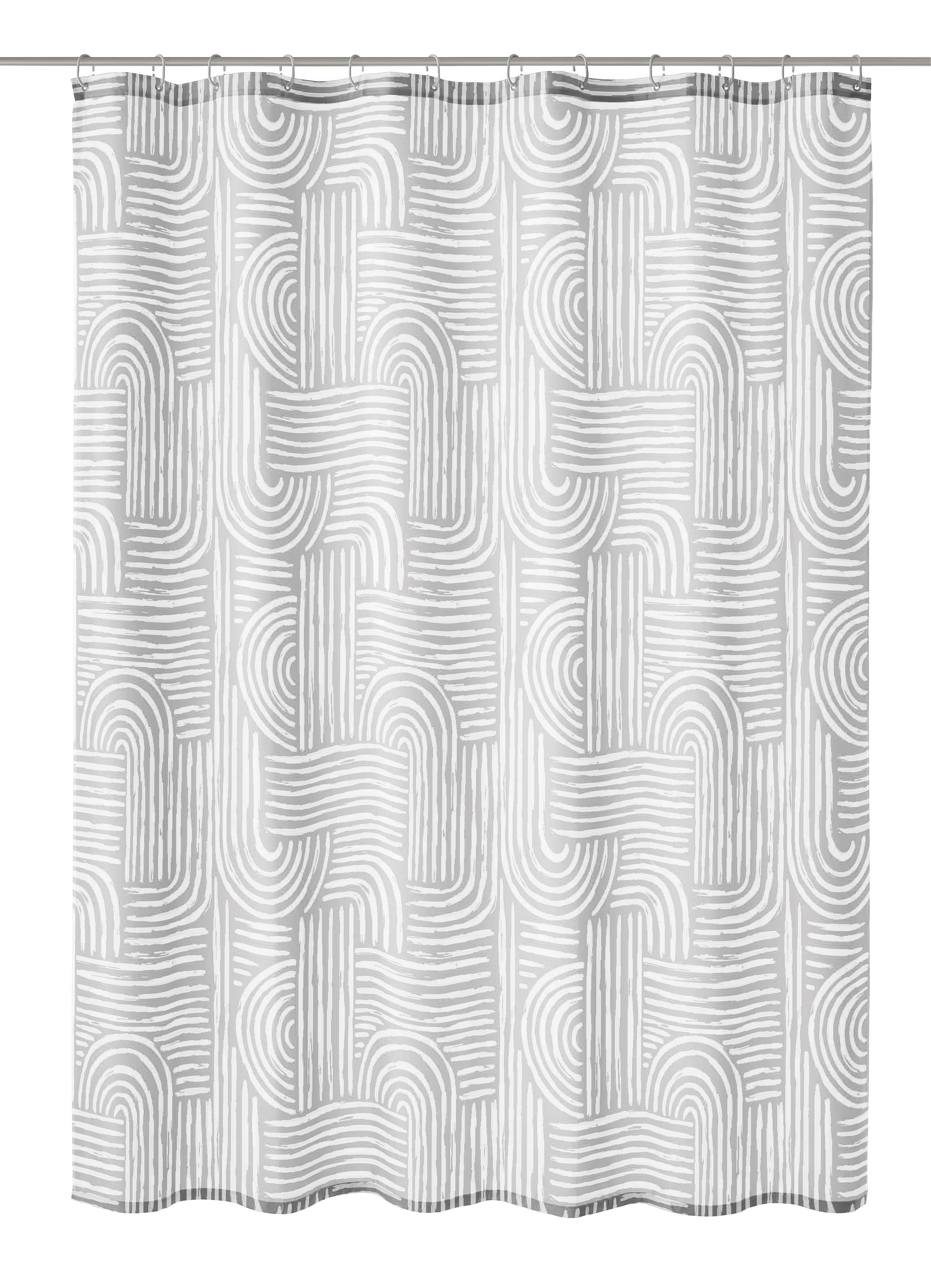 Kleine Wolke Linja Duschvorhang 200x180 cm grau 7848913305