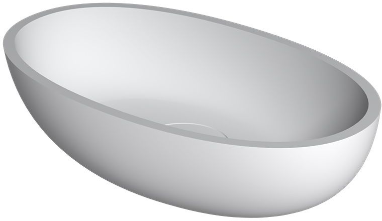 Riho Escala Waschbecken 55x32 cm oval Aufsatzwaschbecken weiß W030001105