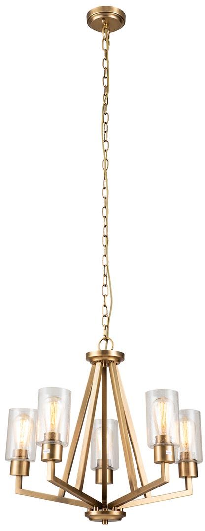 Elstead Lighting Deryn Pendelleuchte 5x60 W messing KL-DERYN5-NBR