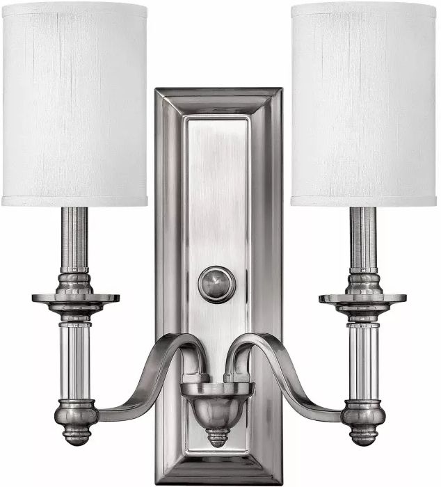 Elstead Lighting Sussex Wandleuchte 2x40 W nikel HK-SUSSEX2
