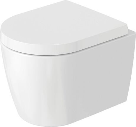 Duravit ME by Starck WC-Becken mit Absenkautomatik-Sitz hängend Spülrandlos weiß 453009AAA1