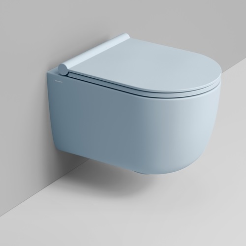 Ceramica Dolomite Mirto Round WC-Becken hängend Spülrandlos mit Wirbelspülung blau Matte D474971