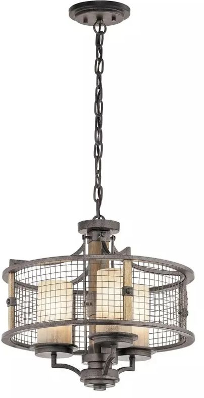 Elstead Lighting Ahrendale Pendelleuchte 3x60 W braun KL-AHRENDALE3