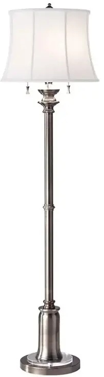 Elstead Lighting Stateroom Stehlampe 2x60 W weiß-nickel FE-STATEROOM-FL-AN