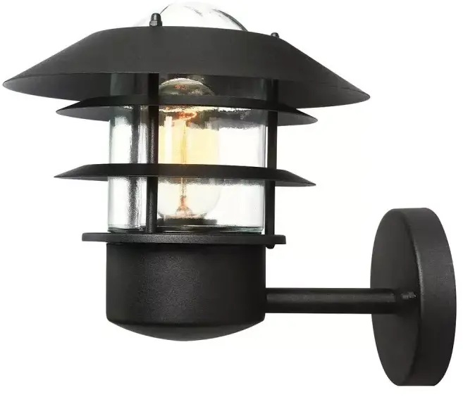 Elstead Lighting Helsingor Außenwandleuchte 1x60 W schwarz HELSINGOR-BK