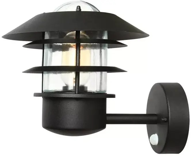 Elstead Lighting Helsingor Außenwandleuchte 1x60 W schwarz HELSINGOR-PIR-BK