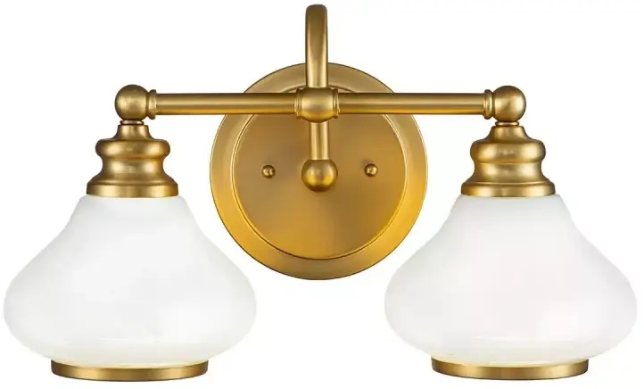 Elstead Lighting Ainsley Wandleuchte 2x3 W messing HK-AINSLEY2-BATH-BB