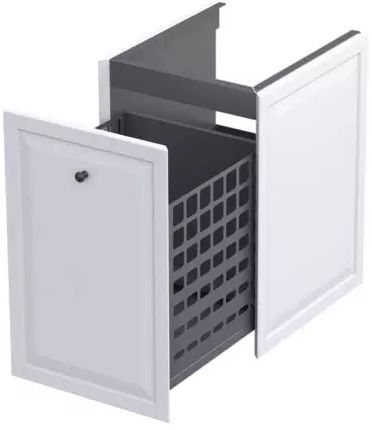 Oristo Montebianco Badschrank 40x45.9x60.3 cm Seitenschrank hängend weiß OR47-SN1S-40-2