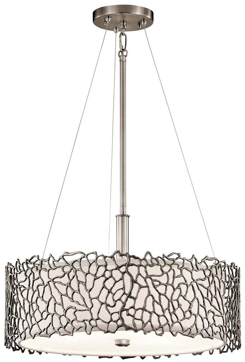 Elstead Lighting Silver Coral Pendelleuchte 3x60 W KL-SILVER-CORAL-P-A
