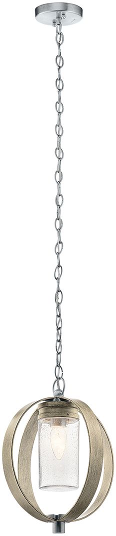 Elstead Lighting Grand Bank Hängelampe für den Außenbereich 1x60 W grau KL-GRAND-BANK-P-DAG