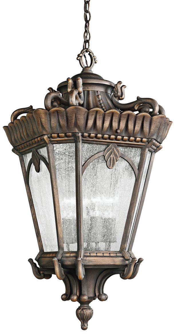 Elstead Lighting Tournai Hängelampe für den Außenbereich 4x60 W grau-braun KL-TOURNAI8G-XL
