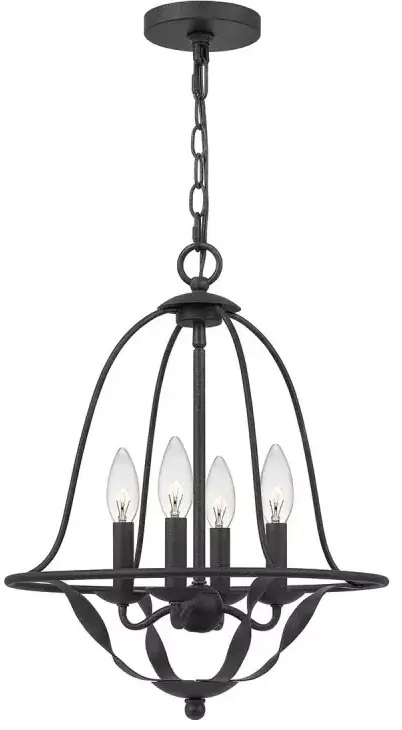 Elstead Lighting Bradbury Pendelleuchte 4x40 W grau/aschfarben QZ-BRADBURY-4P-GK