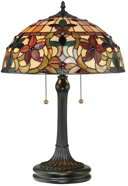 Elstead Lighting Kami Tischlampe 2x60 W braun QZ-KAMI-TL