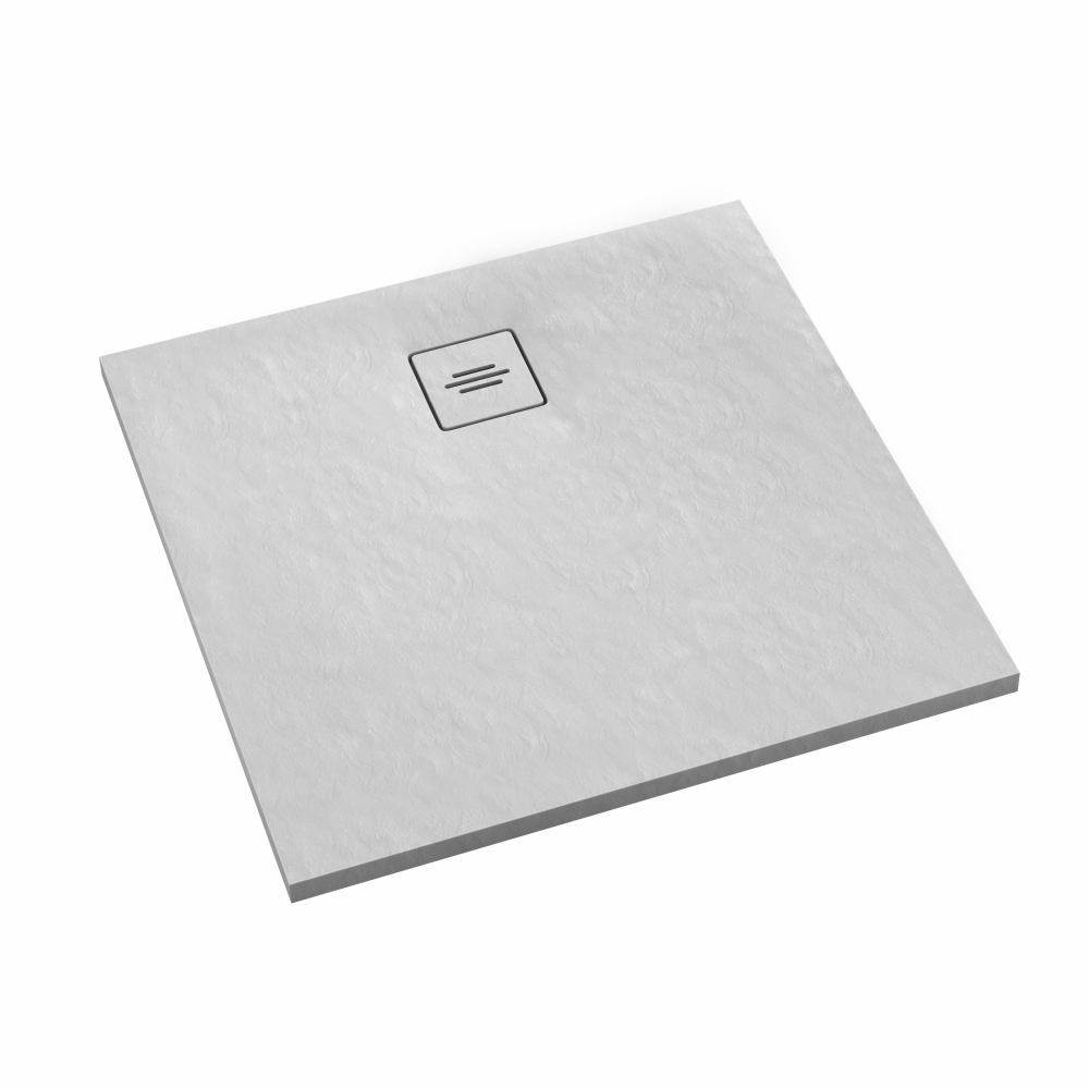 Schedline Protos White Stone Quadratische Duschwanne 100x100 cm weiß 3SP.P1K-100100/B/ST-M1/B/ST