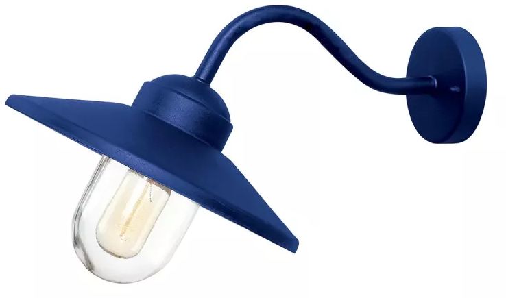 Elstead Lighting Klampenborg Außenwandleuchte 1x60 W blau KLAMPENBORG-NVB