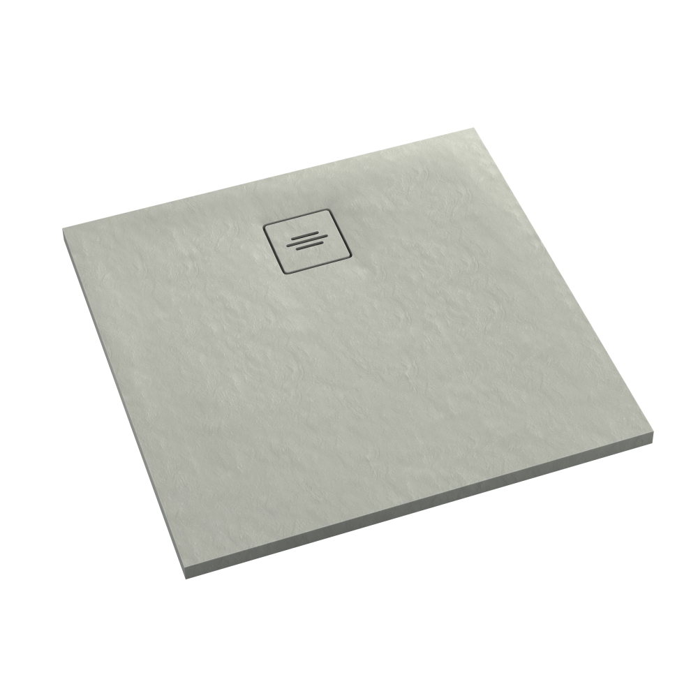 Schedline Protos Cement Stone Quadratische Duschwanne 90x90 cm zement 3SP.P2K-9090/CT/ST-M1/CT/ST