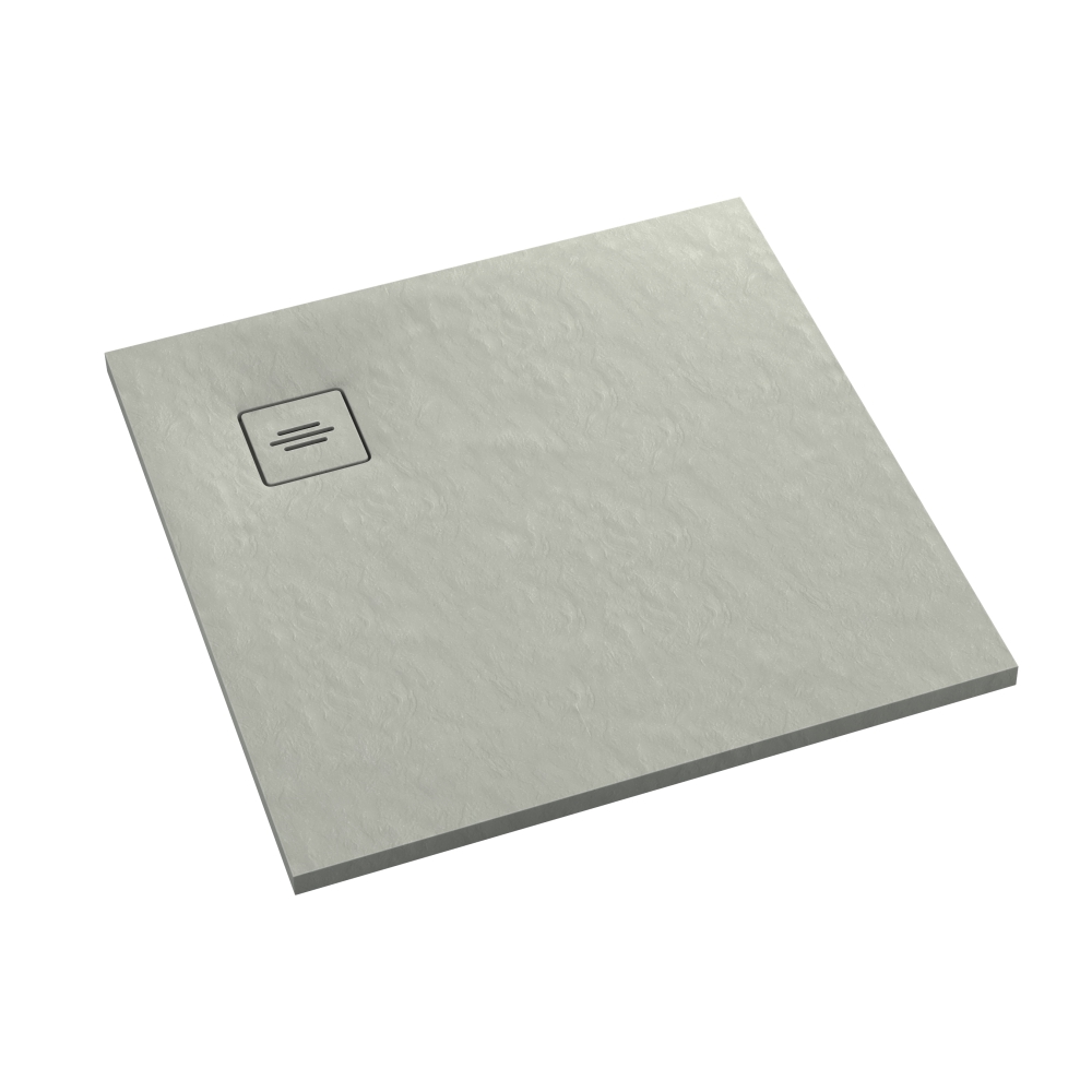 Schedline Protos Cement Stone Quadratische Duschwanne 90x90 cm zement 3SP.P1K-9090/CT/ST-M1/CT/ST
