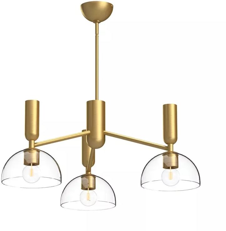 Elstead Lighting Jude Deckenlampe 3x60 W ALM-JUDE3-GD-CL