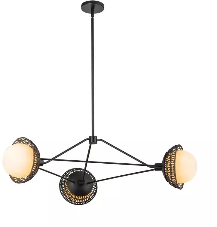 Elstead Lighting Perth Pendelleuchte 3x60 W schwarz ALM-PERTH3-BK