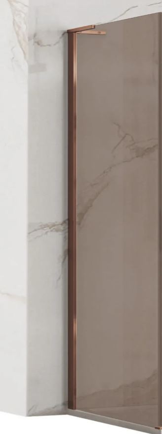 Rea Hugo Duschwand 30 cm kupfer gebürstet/braunes Glas REA-K6965