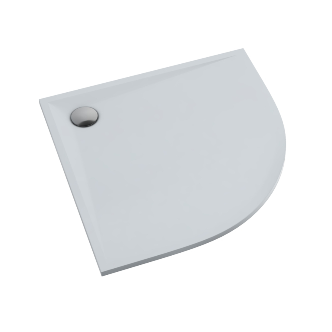 Schedline Libra Smooth White Halbrunde Duschwanne 80x80 cm weiß 3SP.L1O-8080
