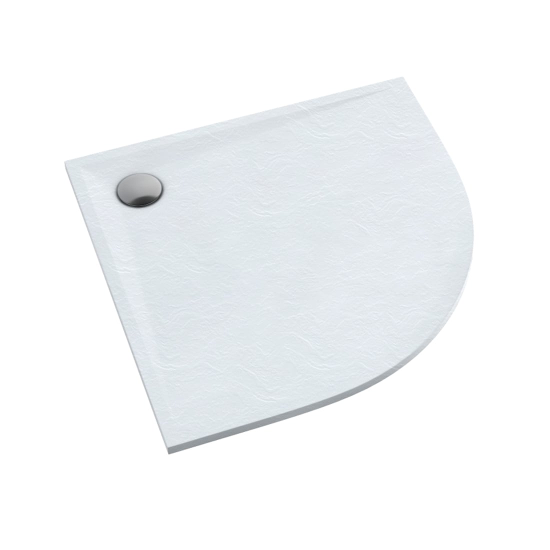 Schedline Libra White Stone Halbrunde Duschwanne 90x90 cm weiß 3SP.L1O-9090/B/ST
