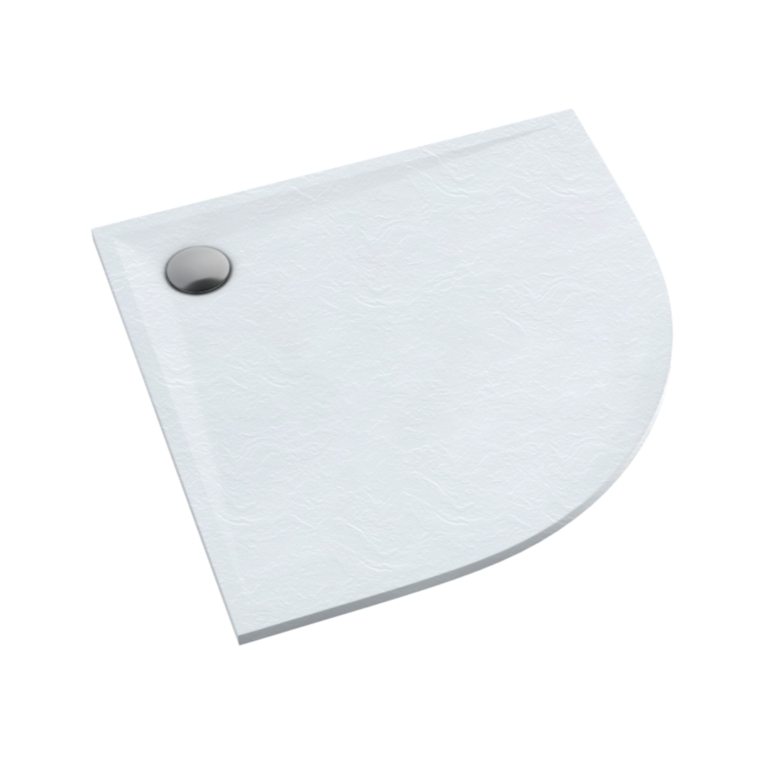 Schedline Libra White Stone Halbrunde Duschwanne 80x80 cm weiß 3SP.L1O-8080/B/ST