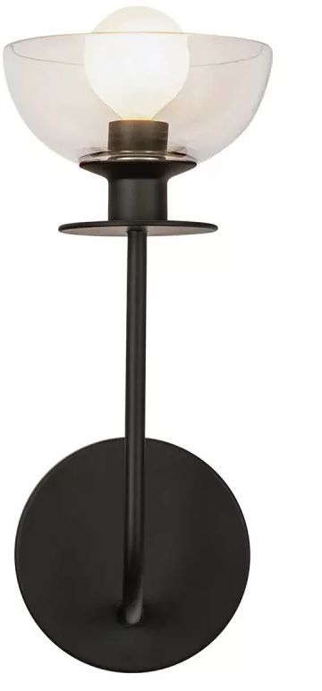 Elstead Lighting Sylvia Wandleuchte 1x40 W schwarz ALM-SYLVIA-1WB-BK-CL