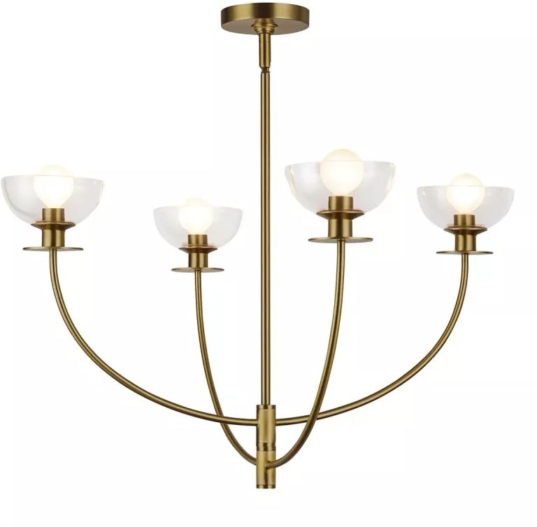 Elstead Lighting Sylvia Deckenlampe 4x40 W gold ALM-SYLVIA4-BG-CL