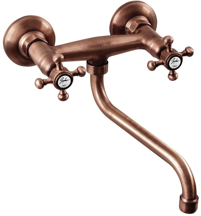 Sapho Antea Waschtischarmatur Wandmontage kupfer 3064
